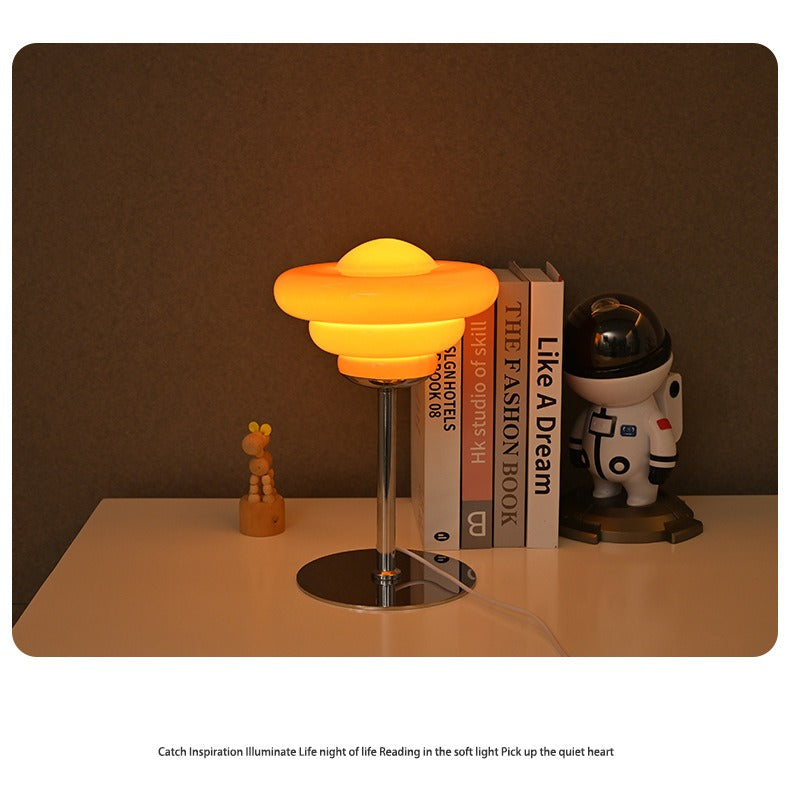 Aurelia • Sculptural Chrome and  Crystal Table Lamp