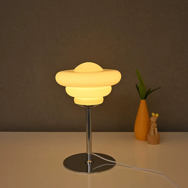 Aurelia • Sculptural Chrome and  Crystal Table Lamp