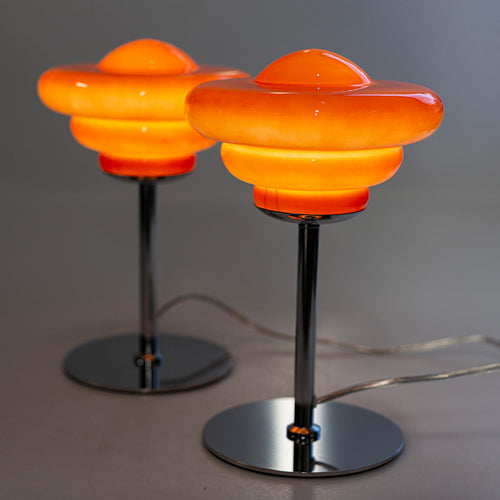 Aurelia • Sculptural Chrome and  Crystal Table Lamp