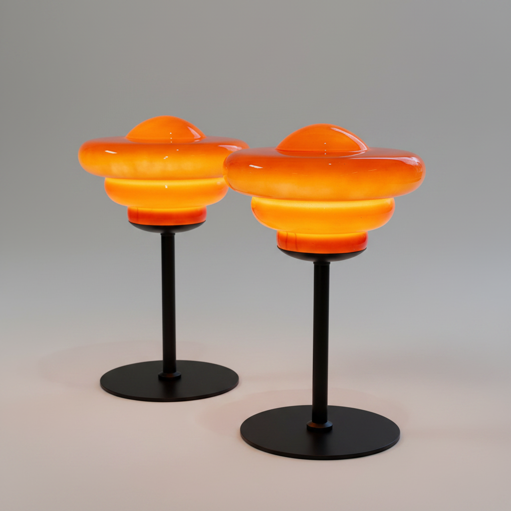 Aurelia • Sculptural Chrome and  Crystal Table Lamp
